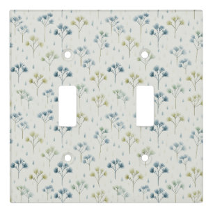 Serene Rain Garden Floral Pattern (9) Light Switch Cover