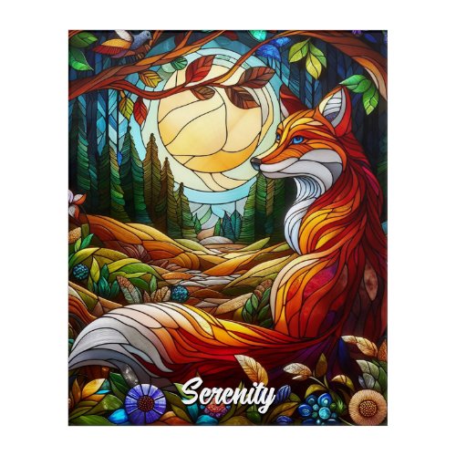 Serene Red Fox and Sun Acrylic Print