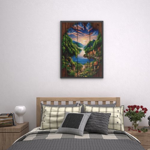 Serene Reflections A Lakes Portrait Poster