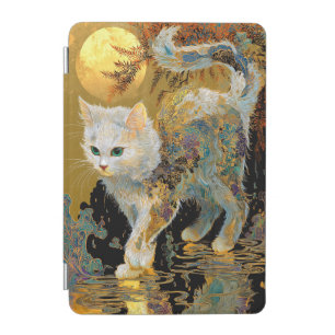 Serene Rinpa Cat Japanese Gold Zen iPad Mini Cover