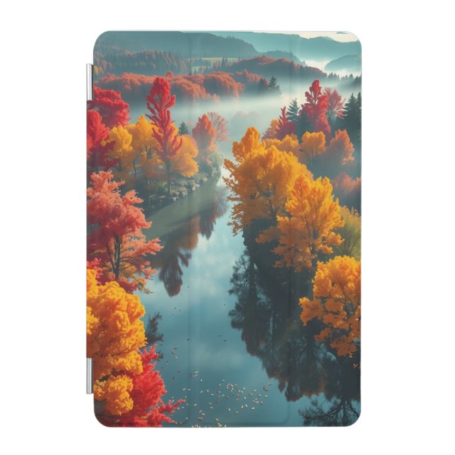 Serene River Shore Reflection Nature Art  iPad Mini Cover (Front)