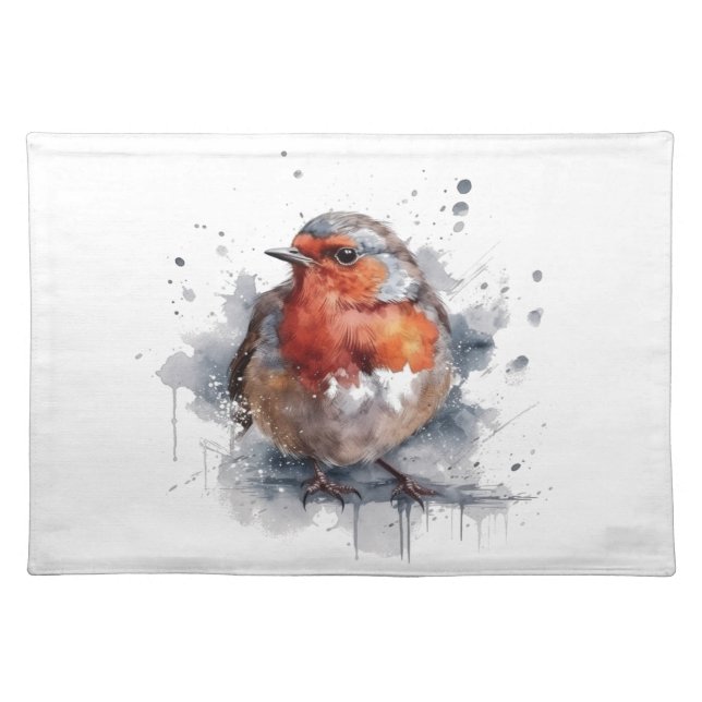 Serene Robin Cloth Placemat (Front)