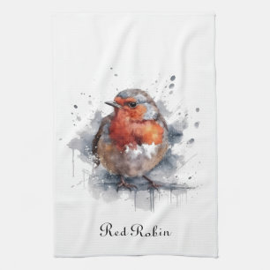 Serene Robin, custom Kitchen Towel