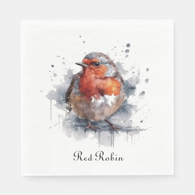 Serene Robin, custom Napkins (Front)