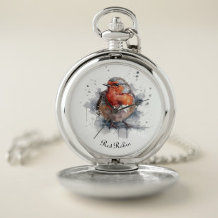 Serene Robin, custom Pocket Watch