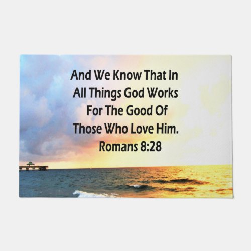 SERENE ROMANS 828 SCRIPTURE VERSE DOORMAT