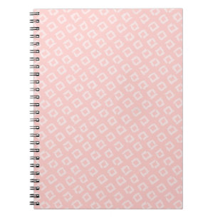 Serene Romantic Pink Geometric Pattern Notebook