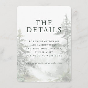 Serene Sage Watercolor Trees Enclosure Card
