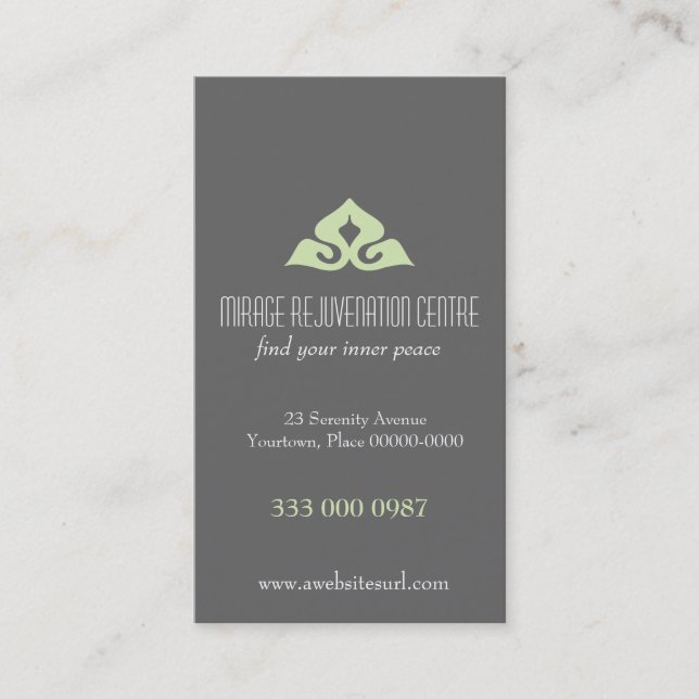Serene Salon Appointment Business Card (Front)