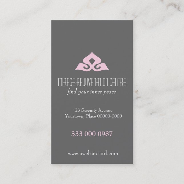 Serene Salon Appointment Business Card (Front)