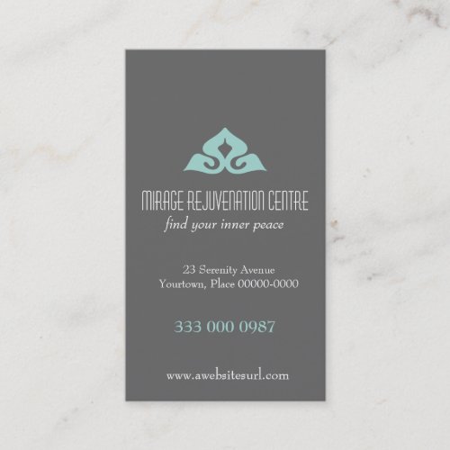 Serene Salon Aqua Appointment Business Card Template