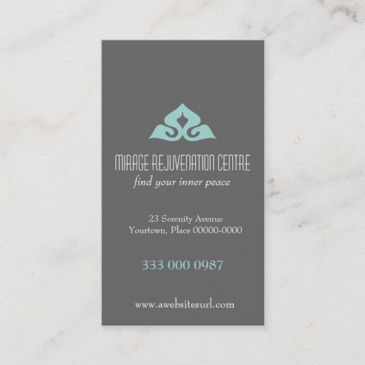 Customizable Serene Salon Aqua Appointment Business Card Template