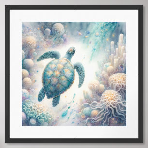 Serene Sea Turtle Art Prints