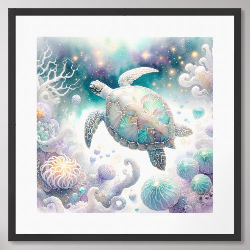 Serene Sea Turtle Art Prints
