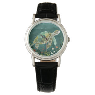 Serene Sea Turtle: Underwater Oasis Watch