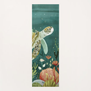 Serene Sea Turtle: Underwater Oasis Yoga Mat