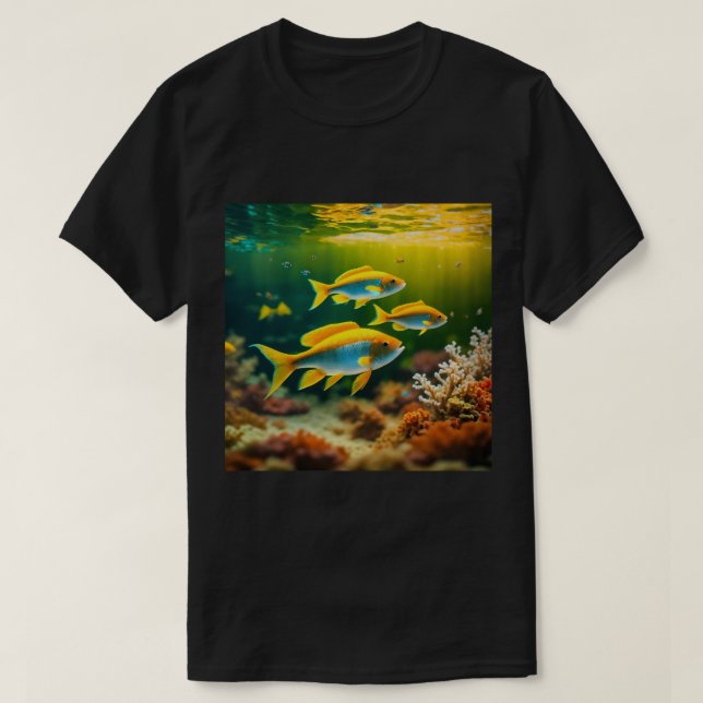 Serene Seahorse Symphony: A Family's Dance in the  T-Shirt (Design Front)