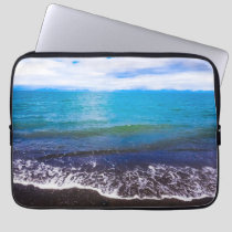 Serene Seascape Blue Horizon Laptop Sleeve