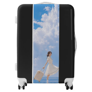 Serene Seaside Summer Girl Personalized Luggage
