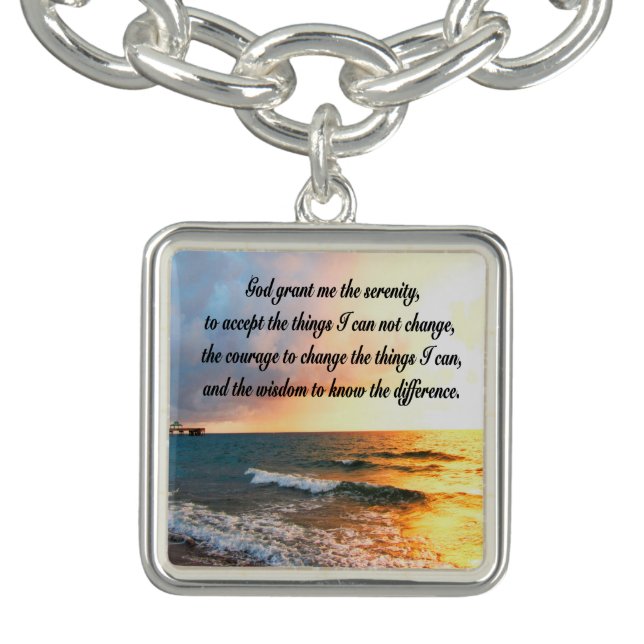 SERENE SERENITY PRAYER SUNRISE PHOTO DESIGN BRACELET (Design)