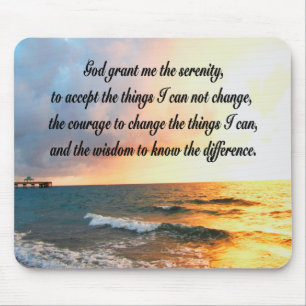 SERENE SERENITY PRAYER SUNRISE PHOTO DESIGN MOUSE PAD