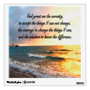 SERENE SERENITY PRAYER SUNRISE PHOTO DESIGN WALL STICKER