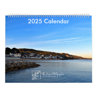 Serene Shores 2025 Calendar two-page large