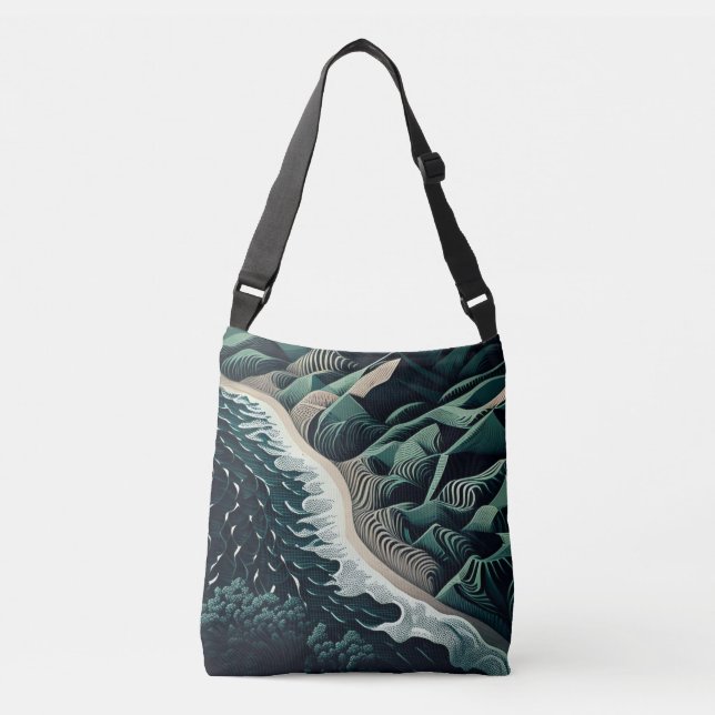 Serene Shores Crossbody Bag (Front)