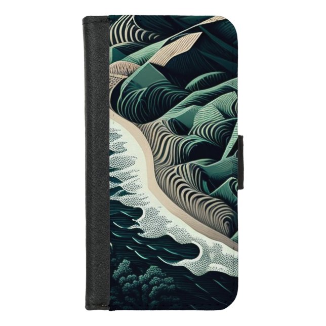 Serene Shores iPhone Wallet Case (Front)