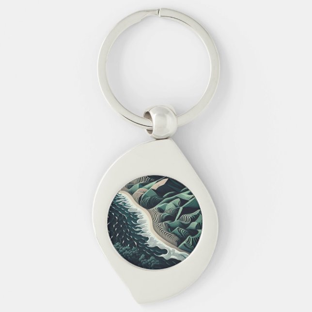 Serene Shores Keychain (Front)