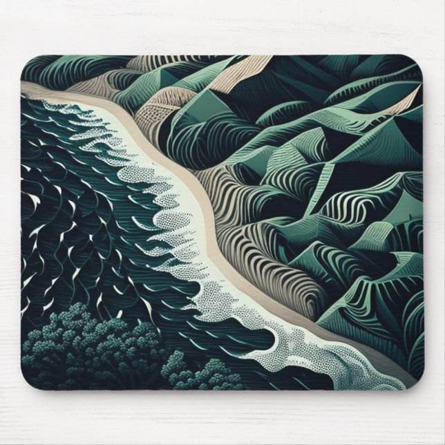 Serene Shores Mouse Pad (Front)