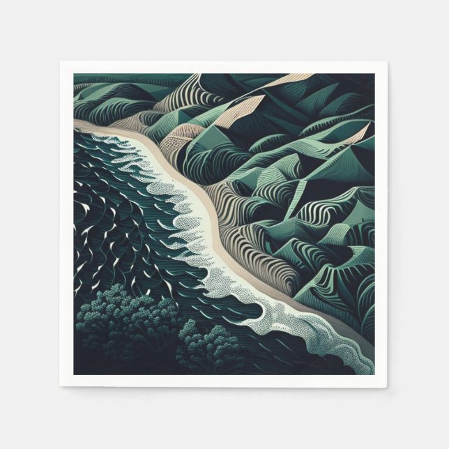 Serene Shores Napkins (Front)
