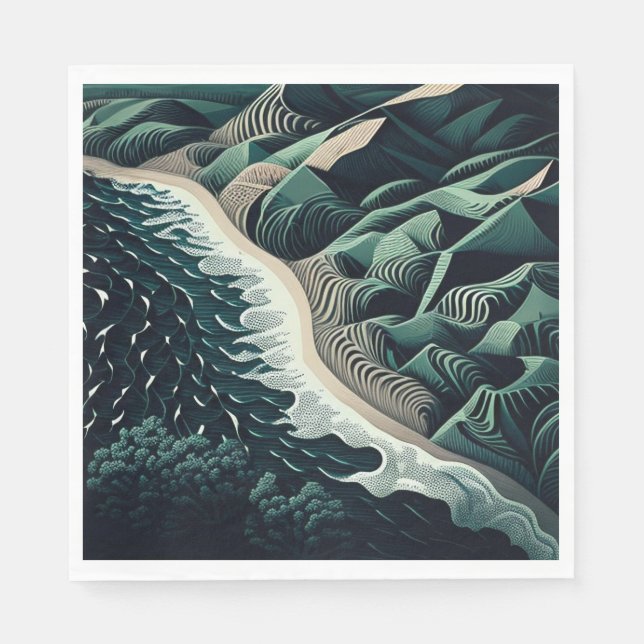 Serene Shores Napkins (Front)