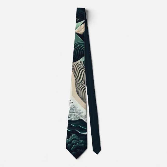 Serene Shores Neck Tie (Front)