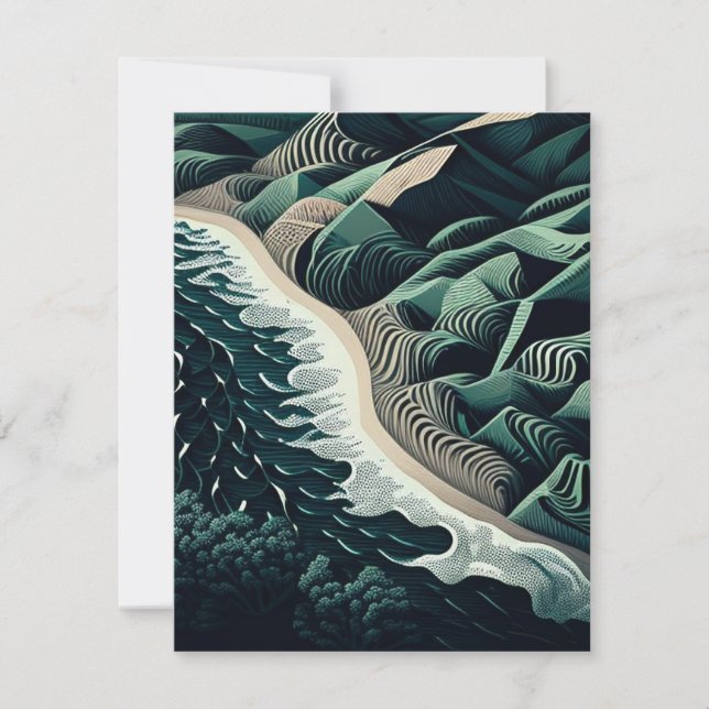 Serene Shores Note Card (Front)