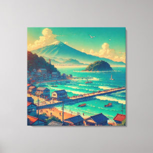 Serene Shores of Fuji Canvas Print