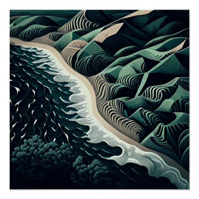 Serene Shores Poster (Front)