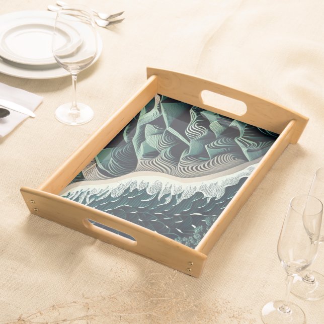 Serene Shores Serving Tray (Front)