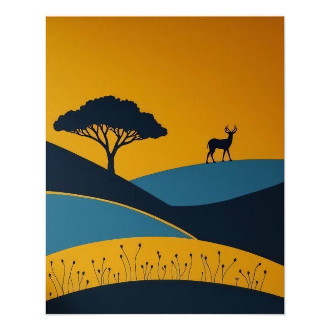 Serene Silhouettes Poster (Front)