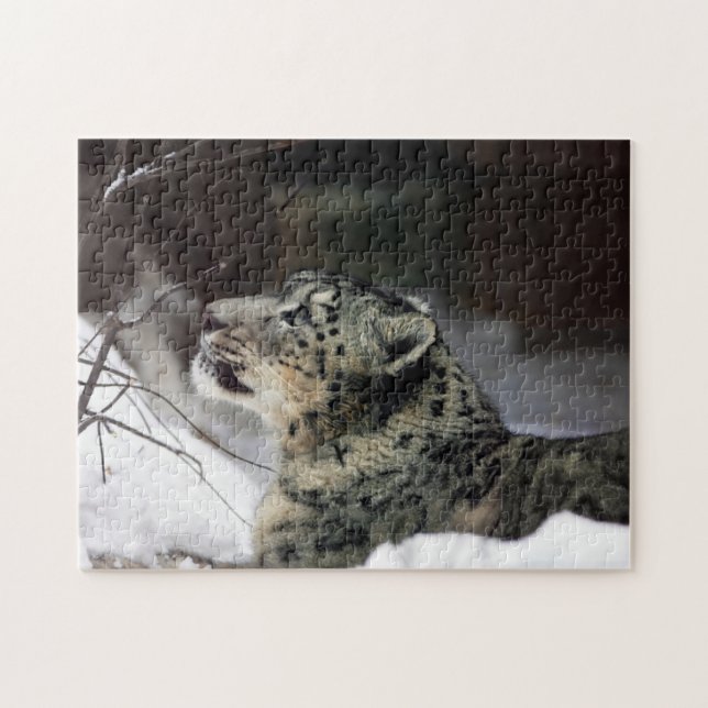 Serene Snow Leopard Jigsaw Puzzle (Horizontal)
