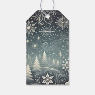 Serene Snowy Forest Gift Tags