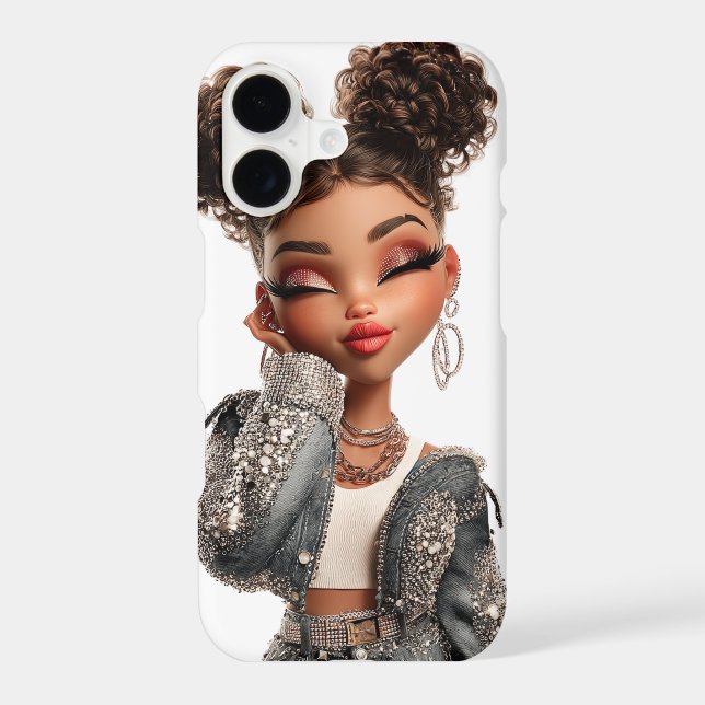 Serene Sparkle Muse  iPhone Case (Back)