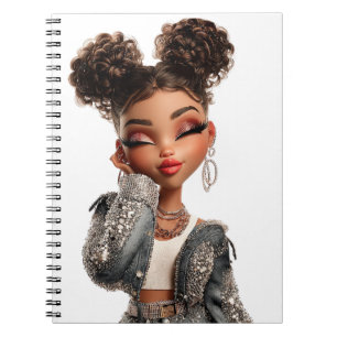 Serene Sparkle Muse Spiral Photo Notebook