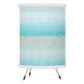 Serene Summer Beach Blue Ocean Seaside Watercolor Tripod Lamp (Left)
