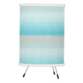 Serene Summer Beach Blue Ocean Seaside Watercolor Tripod Lamp (Right)