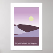 Serene Sun Rising Over Desert Purple Landscape Art