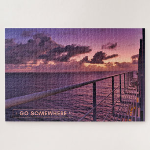 Serene Sunrise Cruise Ship Jigsaw Puzzle