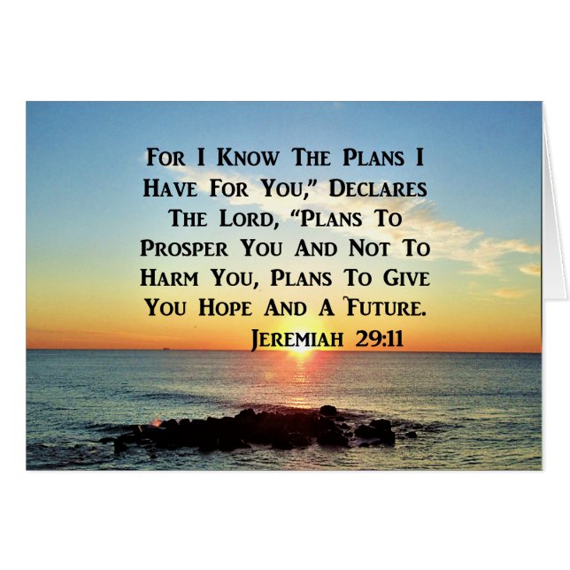 SERENE SUNRISE JEREMIAH 29:11 SCRIPTURE DESIGN CARDS (Front Horizontal)