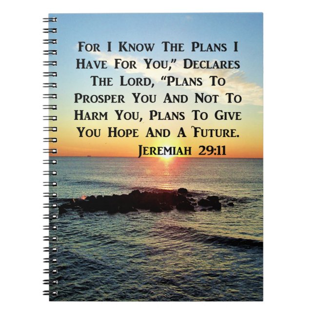 SERENE SUNRISE JEREMIAH 29:11 SCRIPTURE DESIGN NOTEBOOK (Front)