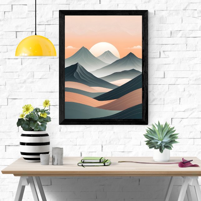 Serene Sunrise Over Misty Mountains Poster (Creator Uploaded)
